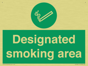 Designated smoking area